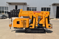 Mini-grue araignée ultra-compacte à chenilles flexibles avec flèche télescopique pour travaux en espace restreint