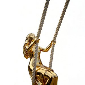 Scultura Gigante Personalizzata di Ragazza Lunare Illuminata in Vetroresina, 10 Piedi di Altezza - Product Image 3