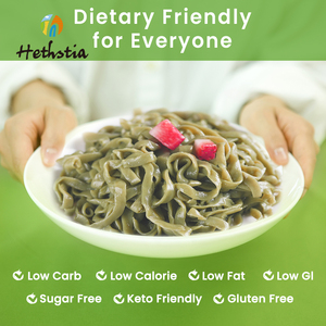 Complément alimentaire hypocalorique faible en gras faible en gras sans sucre sans glucomannane OGM algues séchées Shirataki fettuccine - Product Image 5