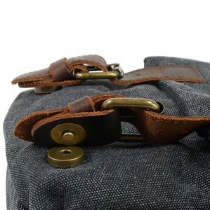 Sac à bandoulière pour appareil photo en toile résistant à l'eau avec garniture en cuir, fabriqué sur mesure par une usine BSCI - Product Image 4