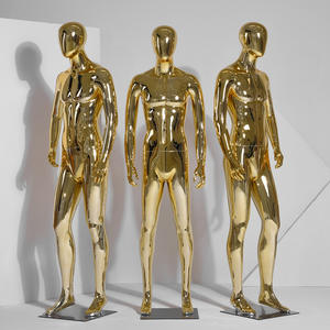 Maniquí masculino de oro PP de Fashional, maniquí de exhibición de modelo de Signboutique de oro, maniquí de cuerpo completo dorado - Product Image 4