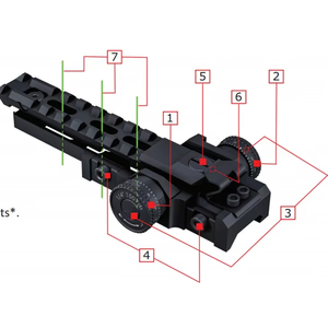 Montura Elevadora de Riel Picatinny de Metal DEM con Ajuste de Viento y Altura para Ópticas de Punto Rojo, Térmicas y Visión Nocturna - Product Image 1