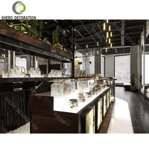 Bancone <span class=keywords><strong>Bar</strong></span> Commerciale Personalizzato con Scaffali per Bottiglie, Bancone per Ristorante su Misura, Design Personalizzato per <span class=keywords><strong>Bar</strong></span> e Cantine - Product Image 6