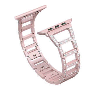 <span class=keywords><strong>สาย</strong></span>นาฬิกาข้อมือแบบระบายอากาศได้ สำหรับ <span class=keywords><strong>Apple</strong></span> Iwatch  วัสดุสแตนเลสประดับเพชร - Product Image 5