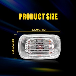 Luces intermitentes Auxito Clear Indicator Guard Repeater para Landcruiser Serie 80, PAR de luces laterales - Product Image 3