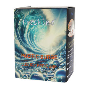 Atacado Pé Skin Care Foot Scrub Máscara Hidratante Loção Creme Volcano Surge <span class=keywords><strong>Spa</strong></span> Pérola <span class=keywords><strong>Pedicure</strong></span> Deluxe 5 em 1 Set - Product Image 2