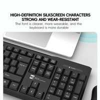 Souris et clavier sans fil ergonomiques étanches 2,4 GHz de marque R8, neufs, pour ordinateur portable et ordinateur de bureau