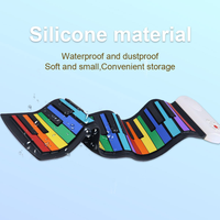 Wholesale Roll up Plastic Piano-37-Key Rainbow Customizable Keyboard for Children's Music Enlightenment Portable Learning Fun