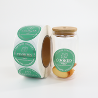 Étiquette alimentaire en PET brillant, imperméable et résistant à l'huile, en rouleau, personnalisée, autocollante, pour bouteille de sauce, condiment