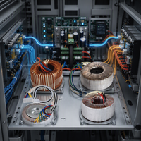 Transformateur de puissance toroïdal vertical haute fréquence monophasé, entrée 110V, sortie 380V 240V 24V, en plastique, conforme RoHS