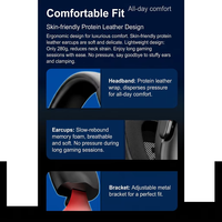Headset Gaming Berkabel Audiophile Dinamis Kulit Over-Ear Driver Suara Hi-Fi Latensi Rendah IPX4 Tahan Air untuk Perjalanan Ponsel