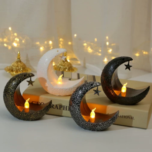 Meilleure vente transfrontalière 2026 : Lampe LED sans flamme en forme de lune et d'étoile pour le Ramadan, à piles, pour la décoration de table à la maison, Eid Mubarak - Product Image 5