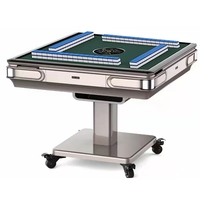 Table de Mahjong de Luxe Entièrement Automatique Moderne Silencieuse, Pliante en Quatre Parties, Portable, Machine de Jeu de Poker Rotative Type Montagnes Russes