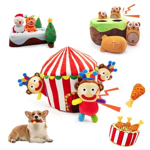 Brinquedo de pelúcia para cachorro, brinquedo de esconde-esconde personalizável e brinquedo interativo para cachorro