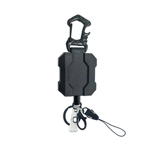 Magnetic pull <b>buckle</b> fishing camping heavy-duty keychain with back <b>clip</b> carabiner shield badge scroll mech <b>buckle</b> - Product Image 3