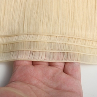 Extensions de cheveux vierges Remy européens 2025 de haute qualité, blond 613, double trame invisible Genius Weft, cuticules brutes alignées