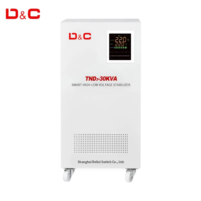 SVC 30kVA เฟสเดียวแรงดันไฟฟ้าอัตโนมัติ, เครื่องควบคุมแรงดันไฟฟ้า30KVA AVR AC เฟสเดียว