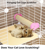 Poteaux à gratter verticaux en corde de sisal – Accessoires pour cages à chat pour usage intérieur, arbre à chat interactif pour chatons et chats adultes