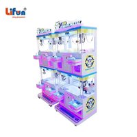 LIFUN Armoire d'arcade compacte personnalisée pour 4 joueurs, machine à griffes mini à monnayeur, design distributeur de cadeaux et de poupées à prix attractifs