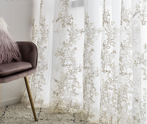 Romantique princesse brodé <span class=keywords><strong>rideau</strong></span> transparent salon chambre <span class=keywords><strong>rideau</strong></span> transparent avec couleur unie dentelle champignon <span class=keywords><strong>frange</strong></span> - Product Image 6