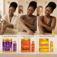 Savon Liquide Exfoliant Corporel Éclaircissant et Blanchissant Bio Alada pour Femmes Noires, Marque Privée OEM, Savon et Huile Liquides