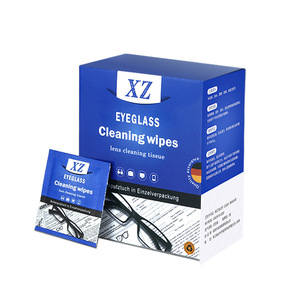 Lingettes nettoyantes pour lunettes Xz, 100 pièces, emballées individuellement, non abrasives, pour le nettoyage des verres et des écrans de téléphone - Product Image 1