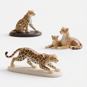 Statues en résine de panthère des neiges et de léopard en vrac - Décoration extérieure personnalisée écologique et artisanale pour les détaillants et les revendeurs - Product Image 2