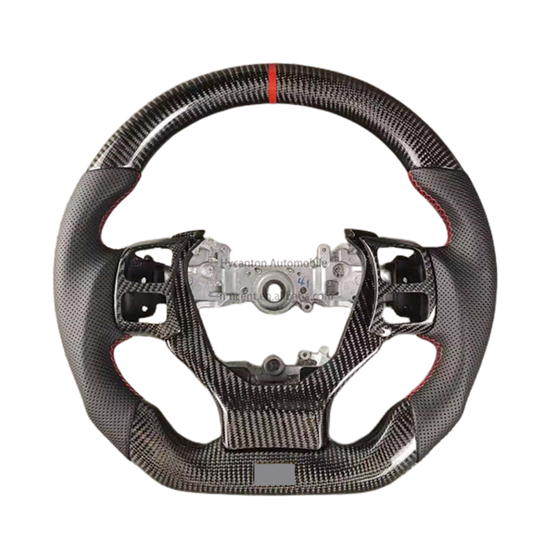 Leather+carbon fiber+red stripe+red stitching