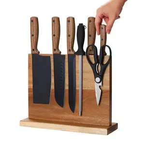 Home Kitchen Strong Enhanced Magnets Multifunctional Magnetic Wood Knife Holder