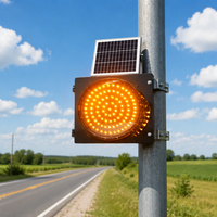 Vente en gros d'usine - Balise de signalisation clignotante jaune à LED alimentée par énergie solaire, étanche IP65, pour la construction routière et la sécurité routière