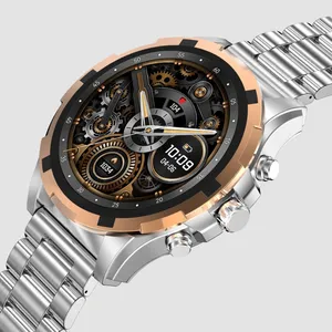2024 di lusso di fascia alta in acciaio inossidabile smart watch AMOLED HK98 uomini Business sport schermo impermeabile sempre su smart watch