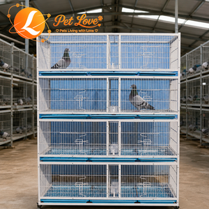 Pigeonnier d'extérieur rectangulaire robuste en tube d'acier galvanisé Petlove, avec système de couvaison sécurisé, pour pigeons de course de grande taille - Product Image 5
