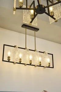 مخصصة الأوروبية التقليدية غرفة المعيشة الثريا فيلا مطعم زجاج إبداعي قلادة أضواء