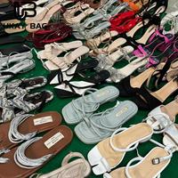 Chaussures pour femmes S14, sandales plates pour l'été, sandales à talons, chaussures d'occasion, chaussures en gros pour femmes, nouveau style tendance