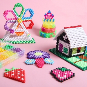 Juego de Cuentas Mágicas para Manualidades, Caja de Colores en Inglés, Juguetes para Desarrollar el Cerebro, Cuentas de Plástico y Hierro <span class=keywords><strong>Hama</strong></span>, Cuentas Perler, Manualidades DIY - Product Image 1