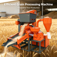 Machine à décortiquer le riz combinée haute efficacité 1000-1500 kg/h avec tamis vibrant intégré pour l'élimination des pierres et la production de son de riz fin