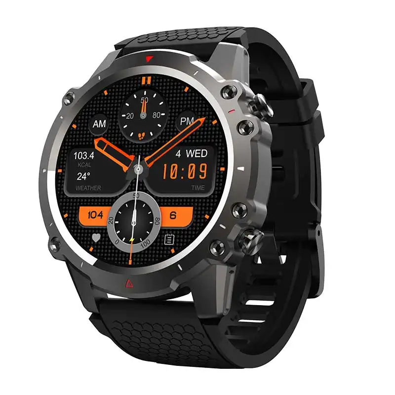 Montre intelligente de sport de 1.45 pouces 280mah montre intelligente DM52 avec appel bt fréquence cardiaque oxygène sanguin à l'extérieur de la smartwatch
