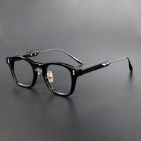 Monture de lunettes optiques en acétate à motif uni de style classique pour adultes unisexe, avec verres en titane pur