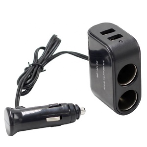 New phổ USB 12V/24V 2 cách xe Thuốc lá nhẹ hơn + dẫn chuyển đổi ánh sáng tự động ổ cắm Splitter sạc xe nhẹ hơn Bộ chuyển đổi - Product Image 6