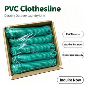 <span class=keywords><strong>Corde</strong></span> à <span class=keywords><strong>linge</strong></span> en plastique de haute qualité en gros, <span class=keywords><strong>corde</strong></span> à <span class=keywords><strong>linge</strong></span> en PVC, câble en PP avec âme en acier, <span class=keywords><strong>corde</strong></span> à suspendre les vêtements antidérapante et résistante aux UV - Product Image 1