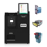Solution de paiement tout-en-un USW à double écran avec recycleur de billets et de pièces, compatible SDK, pour borne de paiement intérieure