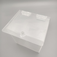 Boîte à bonbons en acrylique transparent avec poignée intégrée, boîte de présentation d'aliments en vrac pour magasin de détail, organisateur de collations ZL 120C