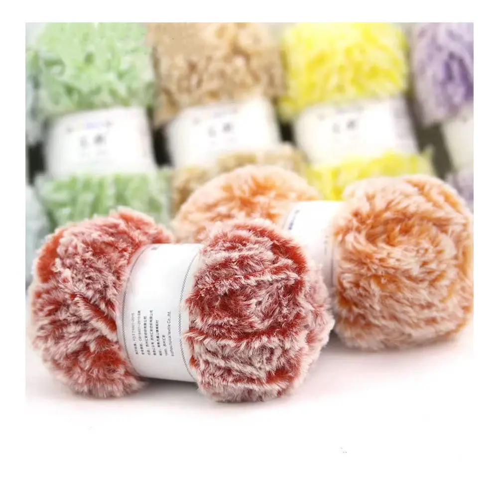 100% Polyester hot-bán Faux Fur sợi cho tay đan sợi với giá rẻ