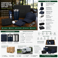 Paket Hadiah Golf Perusahaan Khusus Dengan Tumbler, Topi, Handuk, Alat Perbaikan Lapangan Golf, Bola Golf, dan Kantong untuk Souvenir Acara Bermerek