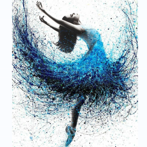 Kit de peinture par numéros à faire soi-même, SUXI-11709, peinture diamant, danse gril, bricolage à la main, photos murales, décoration de la maison et du salon - Product Image 1