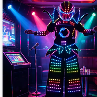 Costume de robot LED intelligent à pixels couleur pour performance scénique, veste lumineuse avec éclairage LED pour danse sur échasses