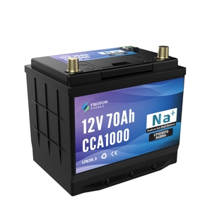 แบตเตอรี่รถยนต์มาตรฐานแบบชาร์จได้ แบตเตอรี่รถยนต์ 12V 20ah 70Ah แบตเตอรี่สตาร์ทโซเดียมไอออน - Product Image 1