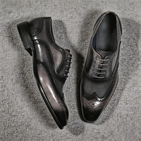 Chaussures de mariage formelles pour hommes de haute qualité Alibaba, chaussures de soirée de luxe en cuir véritable, chaussures de bureau personnalisées pour hommes
