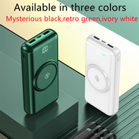 Precio más bajo Carga rápida Powerbank inalámbrico 20000mAh Construido en 4 cables Pantalla digital Portátil Banco de energía de gran capacidad