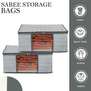 Arow Grey Plastic Single Saree Covers With <b>Zip</b> Cover Packing <b>Bags</b> Saree Work Saree Cover For Women In Wholesale Price - Product Image 5